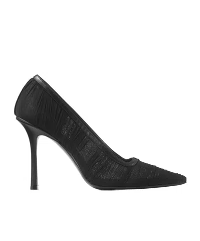 Jimmy Choo Square Toe High Heels In Black
