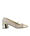 Jimmy Choo Elisa 45 Glitter Pumps In Nude