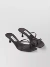 Jimmy Choo Square Toe Kitten Heel Strappy Mules