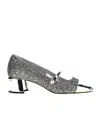 Jimmy Choo Women Elisa Glitter Fabric Pumps In Silver