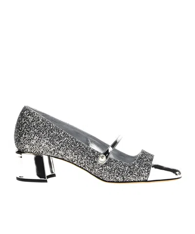 JIMMY CHOO JIMMY CHOO ELISA 45 GLITTER PUMPS