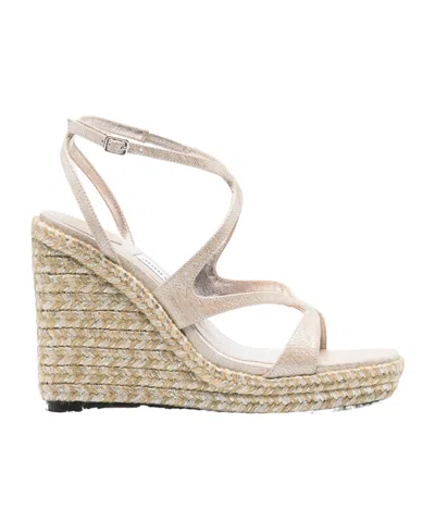 Jimmy Choo Square Toe Wedge Sandals