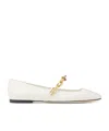 Jimmy Choo Embossed Lizard Leather Diamond Tilda In White