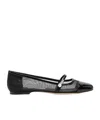 Jimmy Choo Square-toed Flats In Black