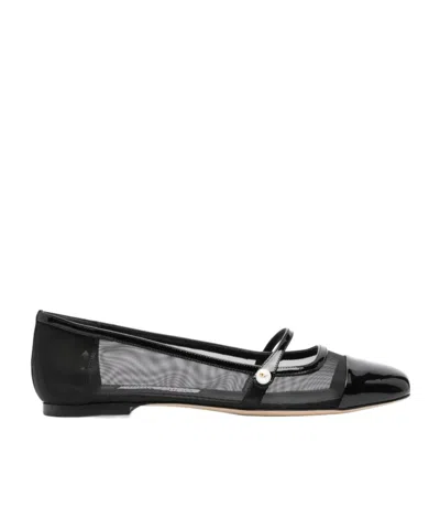 Jimmy Choo Square-toed Flats In Black