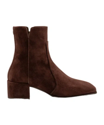 Jimmy Choo Square-heeled Ankle Boots In Brown