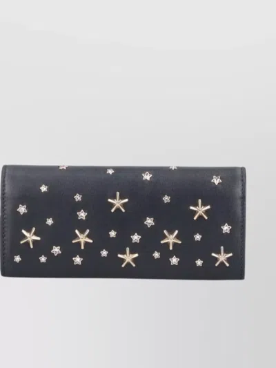 JIMMY CHOO STAR EMBELLISHED FOLD-OVER WALLETS