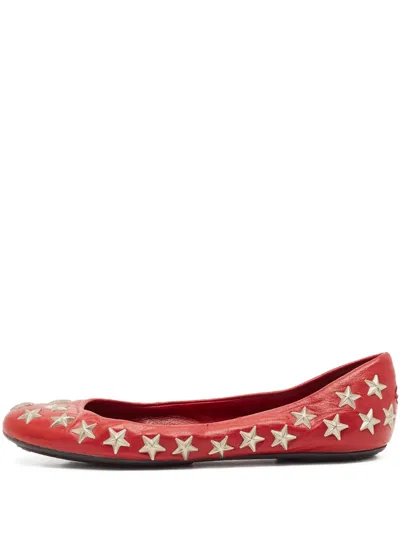 Pre-owned Jimmy Choo Star Leather Flats