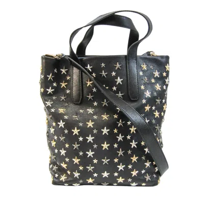 Pre-owned Jimmy Choo Star Leather Shoulder Bag () In Black