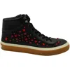 Jimmy Choo Star Stud High Top Sneakers In Black Leather In Black