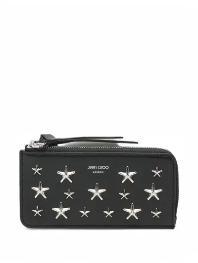 Jimmy Choo Star-stud Cardholder In Black