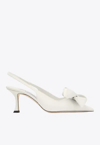 JIMMY CHOO STAZ 70 OVERSIZED BOW SLINGBACK PUMPS