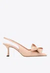 Jimmy Choo Staz 70 Oversized Bow Slingback Pumps In Pink