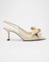 Jimmy Choo Staz 70 Calfskin Slingback Pumps In Latte