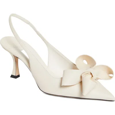 Jimmy Choo Staz Pointed Toe Slingback Pump In Latte/latte