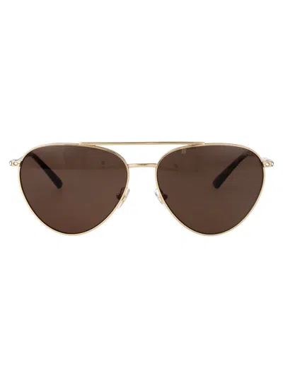 Jimmy Choo Steel Pale Gold Sunglasses In Transparent