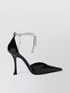 Jimmy Choo Stevie 100 Crystal-embellished Pumps In Patent Leather In Black