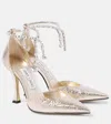 Jimmy Choo Stevie 100 Metallic Faux Leather Pumps In Gold