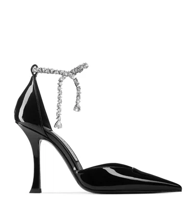 JIMMY CHOO STEVIE 100 PATENT LEATHER PUMPS