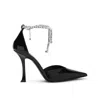 Jimmy Choo Stevie 100 Crystal-embellished Pumps In Patent Leather