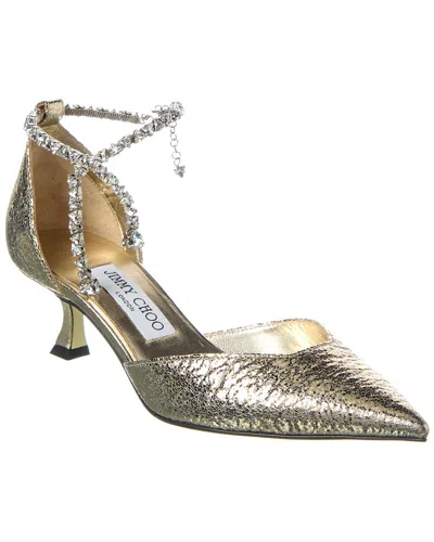 Jimmy Choo Stevie 50 Leather Pump In Gray