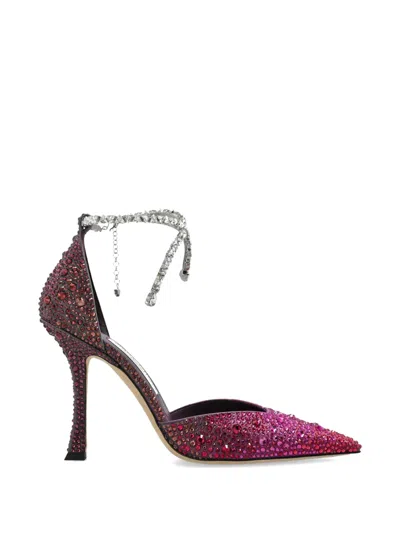 Jimmy Choo Stevie Crystal-embellished Pumps In Pink