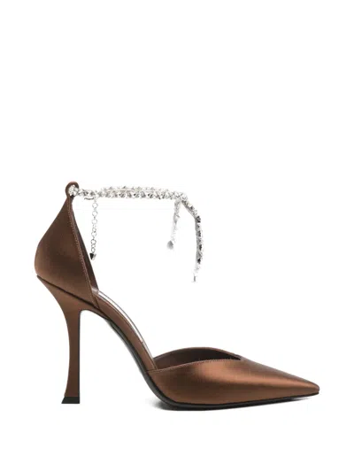 Jimmy Choo Stevie Heeled Pumps In Brown