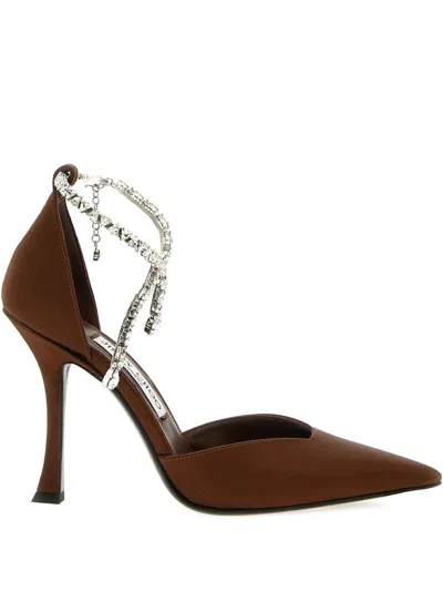 Jimmy Choo Stevie Leather Pumps In Brown
