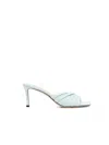 Jimmy Choo Stiletto Heel Leather Sandals In Blue