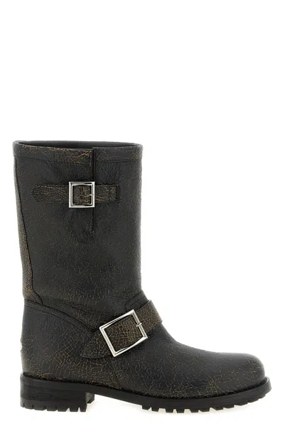 Jimmy Choo Stivaletto 'biker Mid' In Nero