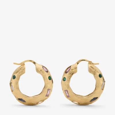 Jimmy Choo Stones Earrings In Gold