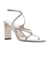 Jimmy Choo Strap High-heeled Sandals In Silver