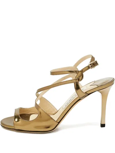Pre-owned Jimmy Choo Strap Sandals In Gold