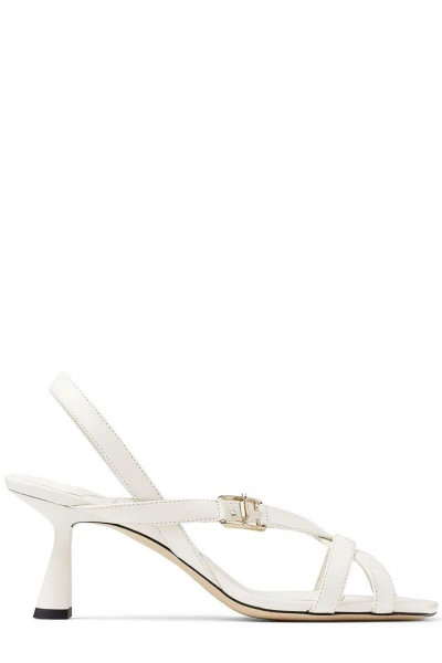 Jimmy Choo Strapped Heeled Sandals In White