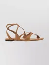 Jimmy Choo Strappy Flat Sandals Adjustable Strap In Brown