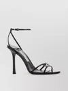 Jimmy Choo Strappy Leo 100 Stiletto Heel Sandals In Black