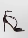 Jimmy Choo Strappy Patent Leather Sandals With 95mm Heels In Black