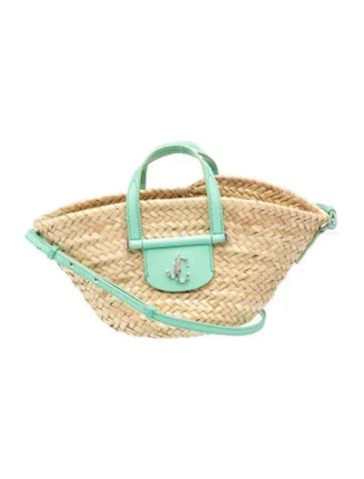 Pre-owned Jimmy Choo Straw Macy In Neutrals