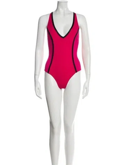 Pre-owned Jimmy Choo Striped One-piece In Purple