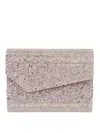 Jimmy Choo Candy Clutch Bag In Fabric With Glitter In Pink