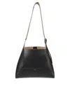 Jimmy Choo Structured Leather Shoulder Bag In Black