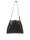 Jimmy Choo Structured Leather Shoulder Bag In Black