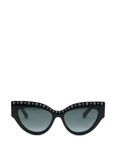 Jimmy Choo Stud Cat-eye Sunglasses In Black