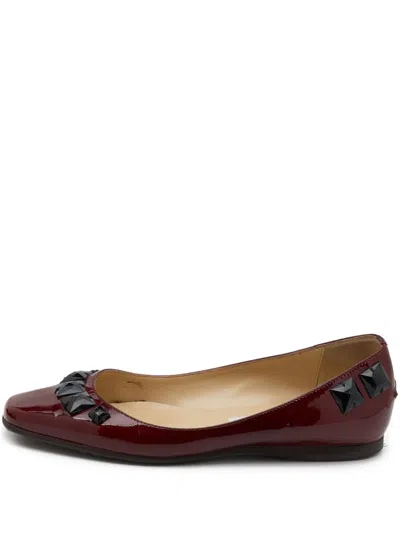 Pre-owned Jimmy Choo Stud-embellished Ballet Flats