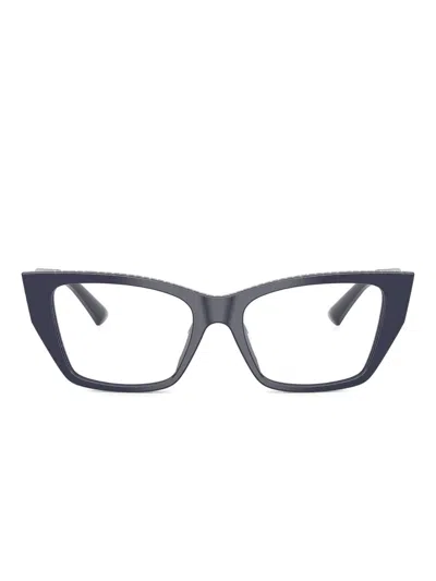 Jimmy Choo Studded Cat-eye Glasses In Blue