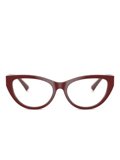 Jimmy Choo Studded Cat-eye Glasses In Red