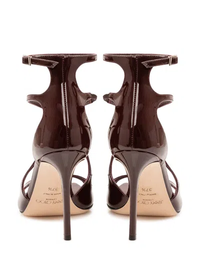 Jimmy Choo Stylish 95 Mini Paintt Sandal In Burgundy