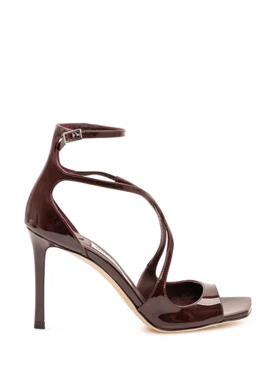Jimmy Choo Stylish 95 Mini Paintt Sandal In Burgundy