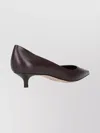Jimmy Choo Stylish Kitten Heel Pointed Toe Pumps In Brown