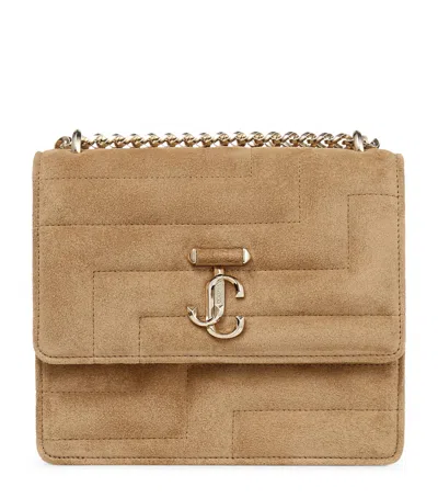 JIMMY CHOO SUEDE AVENUE QUAD SHOULDER BAG